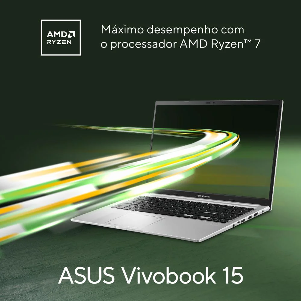 Notebook Asus Vivobook 15 M1502ya Amd Ryzen 7 5825u 8GB Ram 512gb SSD Linux Keepos 15,6" Fhd Cool Silver - Nj611 Notebook Asus Vivobook 15 M1502ya Amd Ryzen 7 5825u 8GB Ram 512gb SSD Linux Keepos 15,6" Fhd Cool Silver - Nj611
