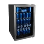 Cervejeira Expositor Vertical Hq Vidro Duplo 125 Litros Preta E Inox Hq-125cevpv