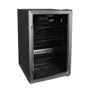 Cervejeira Expositor Vertical Hq Vidro Duplo 125 Litros Preta E Inox Hq-125cevpv