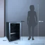 Cervejeira Expositor Vertical Hq Vidro Duplo 125 Litros Preta E Inox Hq-125cevpv