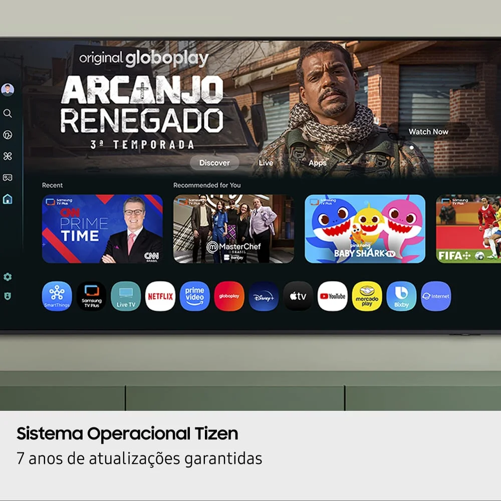 Samsung Smart TV 43" Crystal UHD 4K U8600F 2025, Xbox Cloud Gaming, Canais Gratuitos, Alexa