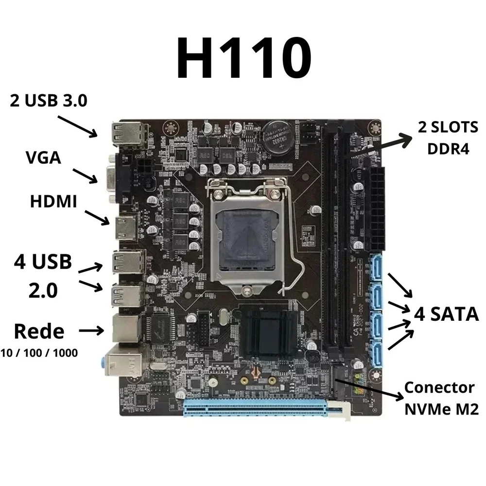 PC Computador Gamer Com Fans RGB i5 6500 Placa H110 8GB Ddr4 SSD 240GB 500w - view 2