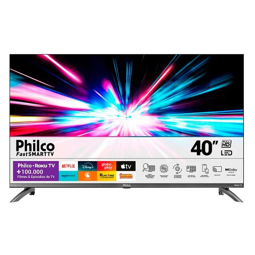 Smart Tv 40 " Ptv40m9gr2cgb Full Hd LED Dolby Audio Roku Tv Philco Smart Tv 40 " Ptv40m9gr2cgb Full Hd LED Dolby Audio Roku Tv Philco