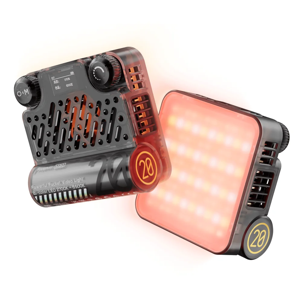 Mini Iluminador LED Zhiyun Fiveray M20 Pocket Vídeo Light Bicolor 20w Standard Mini Iluminador LED Zhiyun Fiveray M20 Pocket Vídeo Light Bicolor 20w Standard