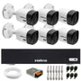 Kit 6 Câmeras Intelbras Vhc 1120 B Hd 720p Visão Noturna 20m + Dvr Digital De Vídeo Mhdx 1008-c
