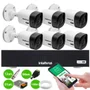 Kit 6 Câmeras Intelbras Vhc 1120 B Hd 720p Visão Noturna 20m + Dvr Digital De Vídeo Mhdx 1008-c