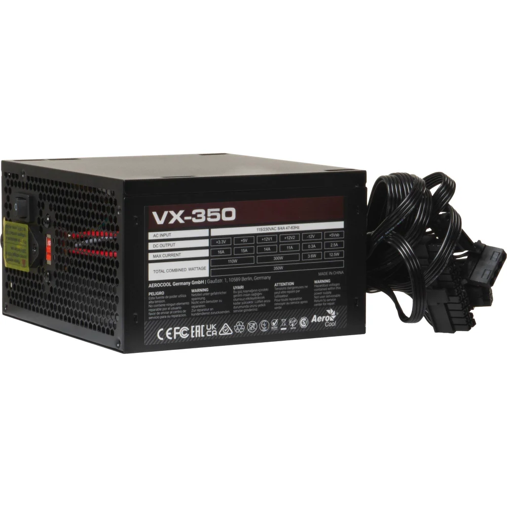 Fonte Aerocool Gamer Atx Stealth 350w Bivolt - Vx-350