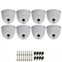 Kit 8 Câmeras Intelbras Vhl 1120 Dome Hdcvi Lite Hd 720p Lente 3.6mm Visão Noturna 20m + Conectores