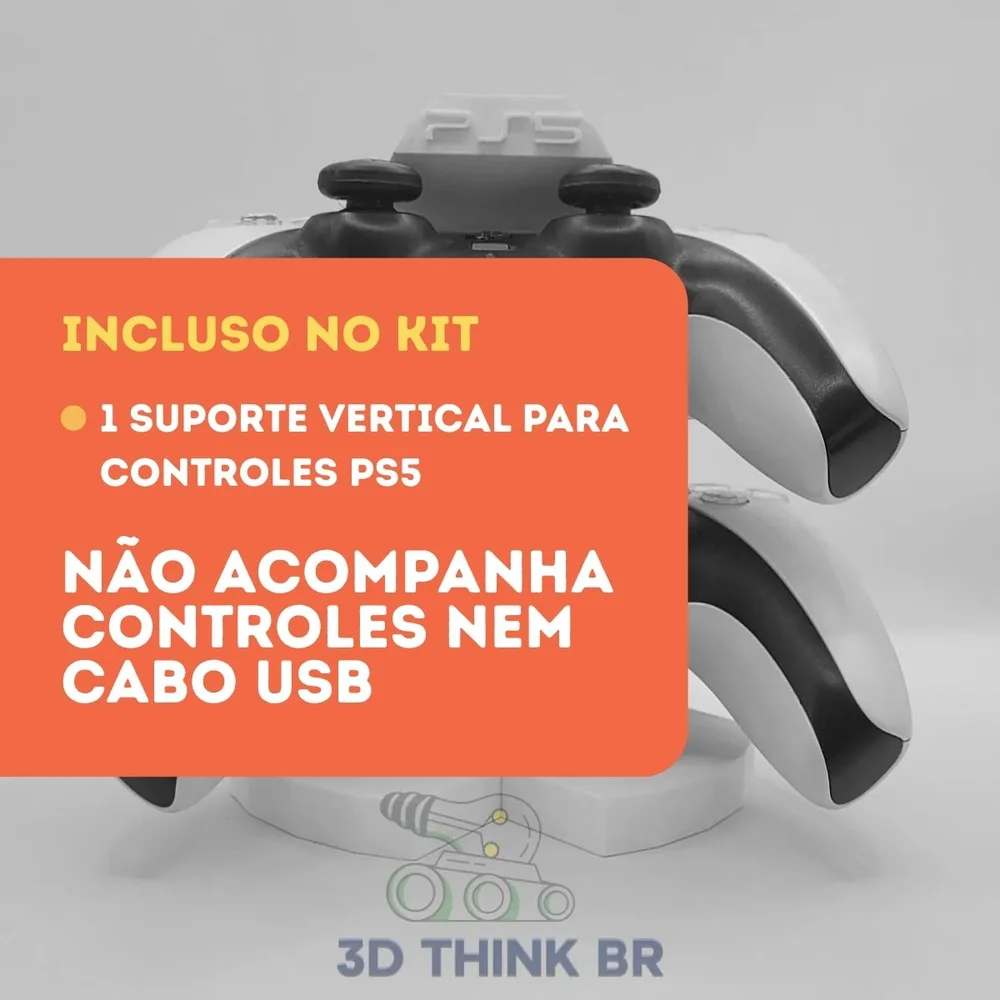 Suporte De Controle Ps5 Vertical - Preto Suporte De Controle Ps5 Vertical - Preto