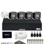 Kit 4 Câmeras Intelbras 3220b Full Color Com Áudio Dvr Mhdx 4 Canais Intelbars Com SSD 512gb.