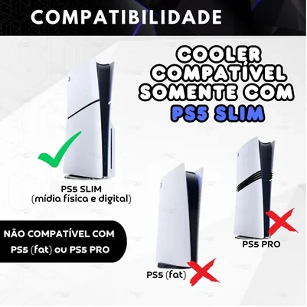 Super Cooler Compativel Com Ps5 Slim Tp5-3538 Preto Super Cooler Compativel Com Ps5 Slim Tp5-3538 Preto