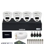 Kit Cftv Intelbras 4 Câmeras 3220d Full Color Com Áudio  Dvr 1104-c Mhdx SSD Intelbras 512gb.