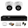 Kit 2 Câmeras Intelbras Vhd 3130 D G7 Hd 720p Dome Infra 30m + Dvr Intelbras Mhdx 1304 4 Canais