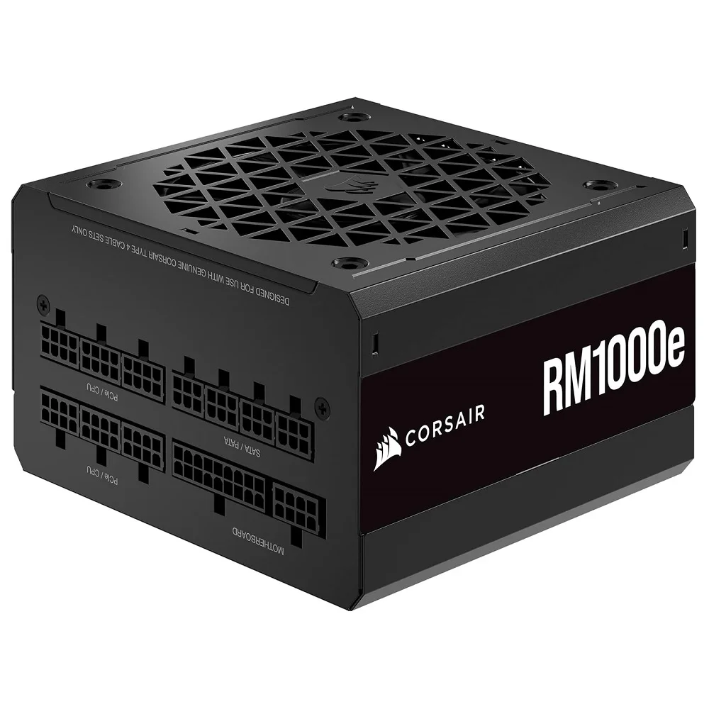 Fonte Corsair Rm1000e 1000w 80 Plus Gold Modular Pfc Ativo PCie 5.1 Preta