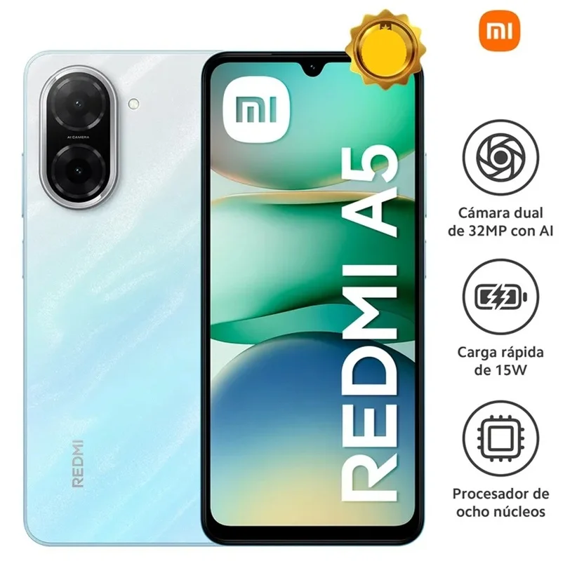 Smartphone Xiaomi Redmi A5 Dual Sim De 128GB 4gb Ram De 6.88" 32mp 8mp - Ocean Blue (global)