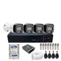 Kit Cftv 4 Câmera De Segurança Intelbras Vhd 3220b Full Color Com Áudio Dvr 4ch C/hd 500gb