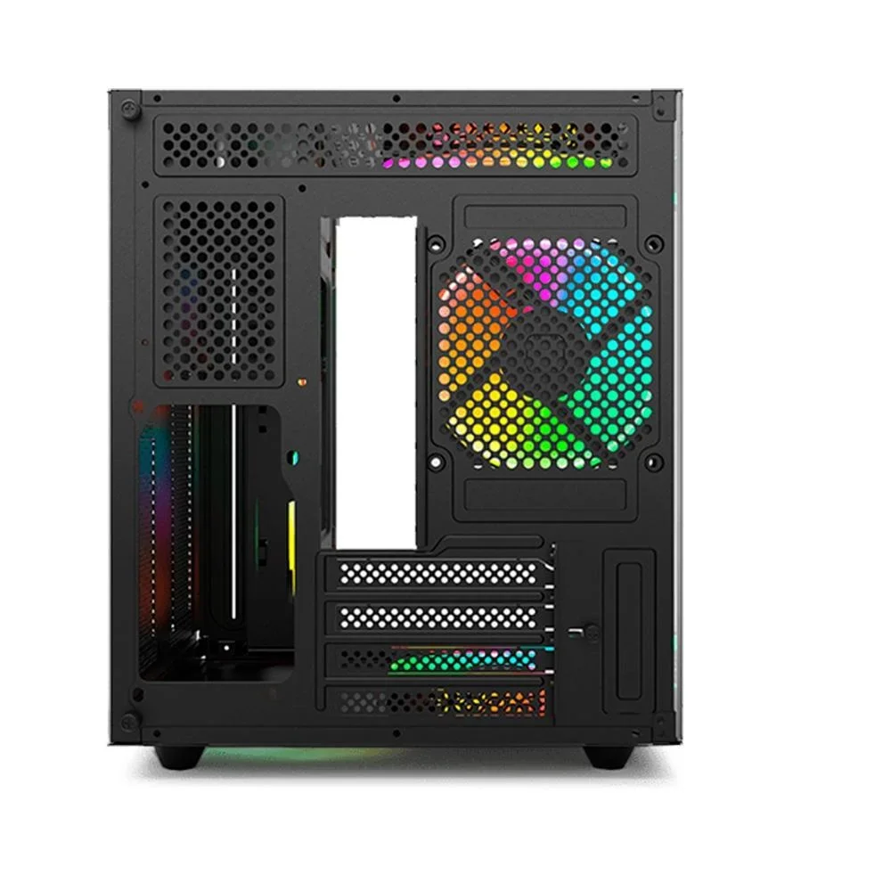 Gabinete Gaming C3tech Aquarius Com Vidro Temperado Sem Fonte - Mt-g920bk