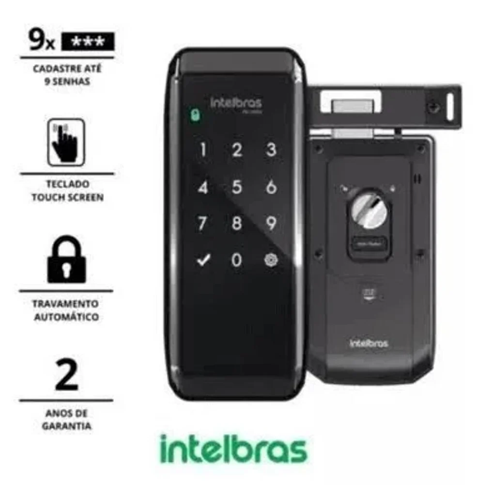 Fechadura Eletrônica Digital Touch Screen Fd 1000 Intelbras Fechadura Eletrônica Digital Touch Screen Fd 1000 Intelbras