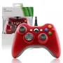 Controle XBOX Com Fio Usb – Compatível Com XBOX 360 / PC / WINDOWS – Joystick Gamer Vermelho Com Vibração – Plug & Play