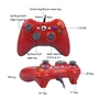 Controle XBOX Com Fio Usb – Compatível Com XBOX 360 / PC / WINDOWS – Joystick Gamer Vermelho Com Vibração – Plug & Play