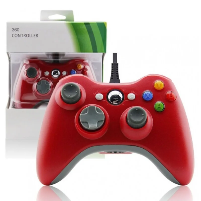 Controle XBOX Com Fio Usb – Compatível Com XBOX 360 / PC / WINDOWS – Joystick Gamer Vermelho Com Vibração – Plug & Play Controle XBOX Com Fio Usb – Compatível Com XBOX 360 / PC / WINDOWS – Joystick Gamer Vermelho Com Vibração – Plug & Play