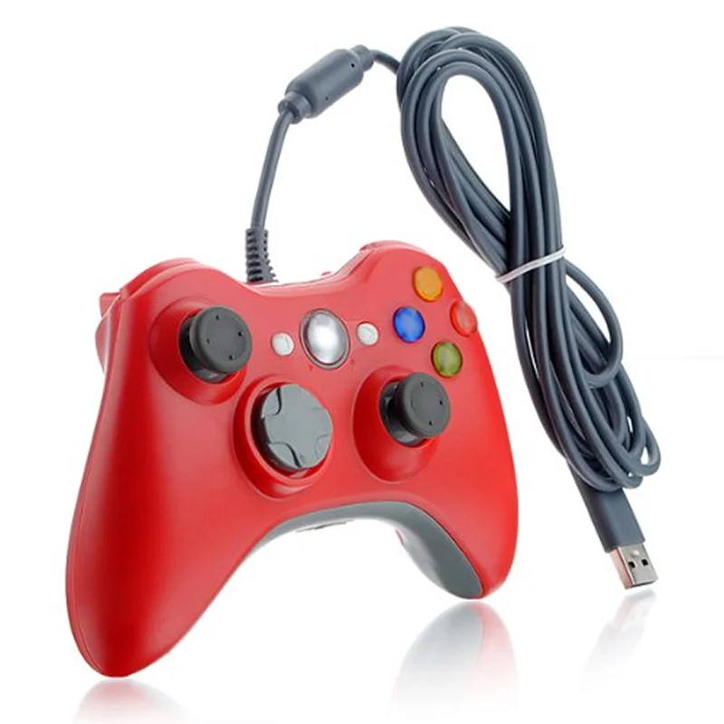 Controle XBOX Com Fio Usb – Compatível Com XBOX 360 / PC / WINDOWS – Joystick Gamer Vermelho Com Vibração – Plug & Play Controle XBOX Com Fio Usb – Compatível Com XBOX 360 / PC / WINDOWS – Joystick Gamer Vermelho Com Vibração – Plug & Play