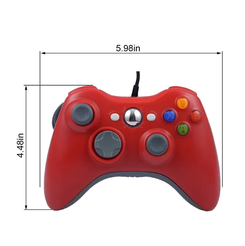 Controle XBOX Com Fio Usb – Compatível Com XBOX 360 / PC / WINDOWS – Joystick Gamer Vermelho Com Vibração – Plug & Play Controle XBOX Com Fio Usb – Compatível Com XBOX 360 / PC / WINDOWS – Joystick Gamer Vermelho Com Vibração – Plug & Play