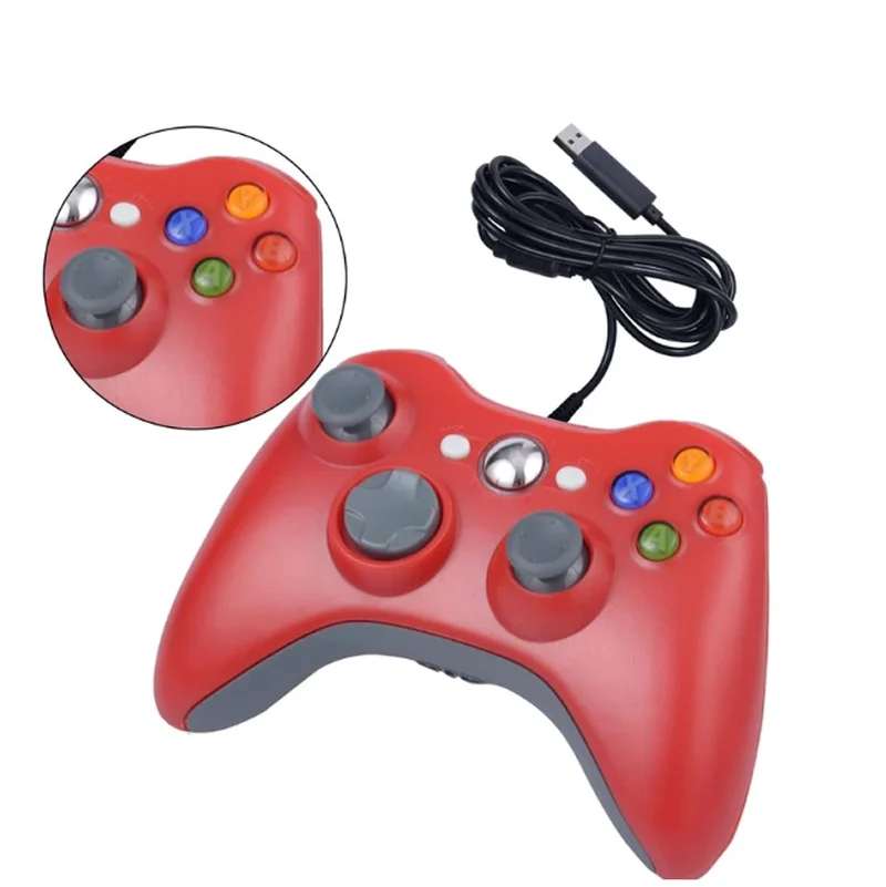 Controle XBOX Com Fio Usb – Compatível Com XBOX 360 / PC / WINDOWS – Joystick Gamer Vermelho Com Vibração – Plug & Play Controle XBOX Com Fio Usb – Compatível Com XBOX 360 / PC / WINDOWS – Joystick Gamer Vermelho Com Vibração – Plug & Play