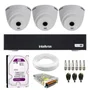 Kit 3 Câmeras Intelbras Vhl 1120 D Hdcvi Lite Hd 720p 3.6mm Visão Noturna 20m + Dvr Mhdx 1104c + 2TB