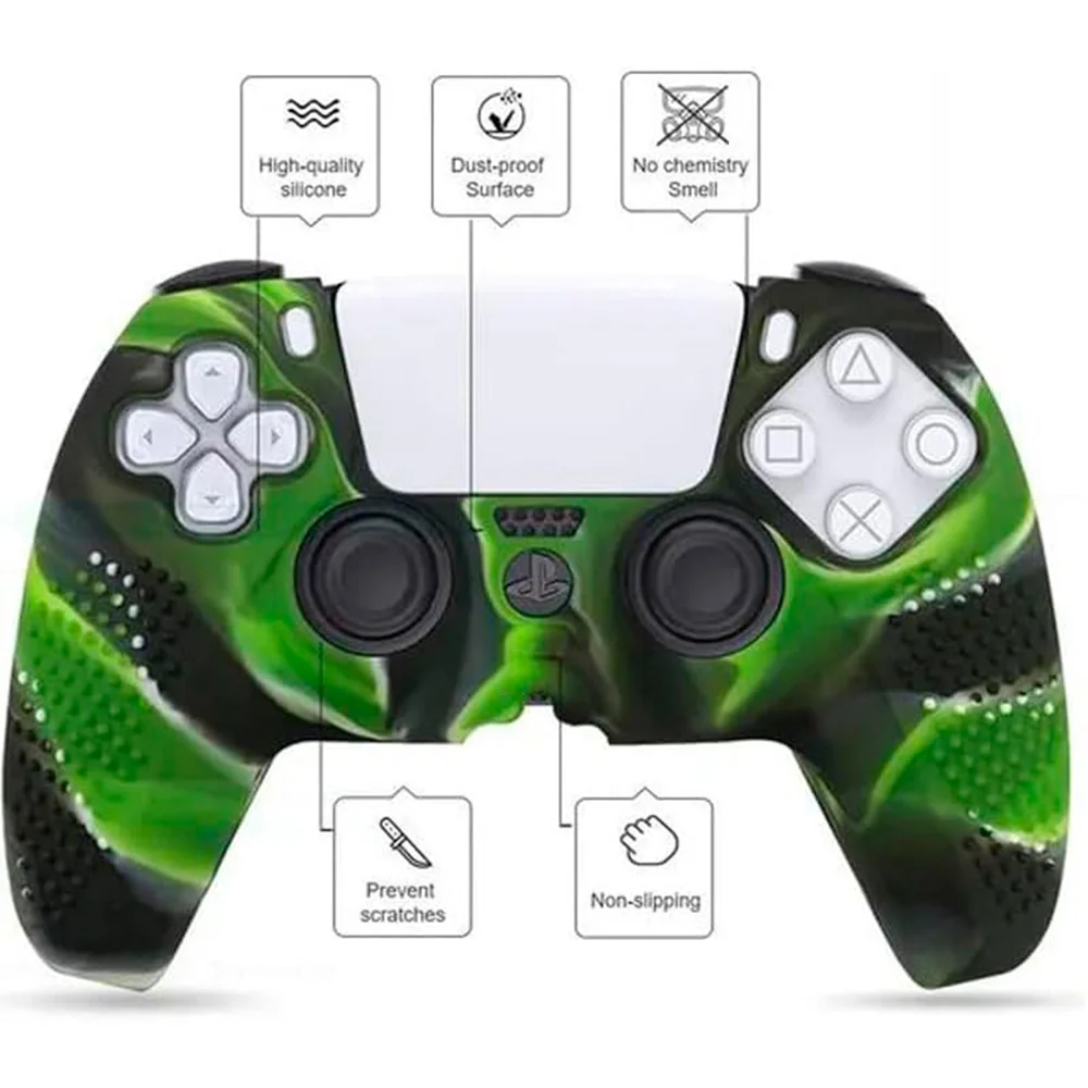 Capa Para Controle De Ps5, Capa De Silicone Hikfly Para Controle Sony Playstation5, Capa Protetora De Películas, Kits De Videogame