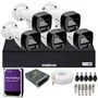 Kit Cftv 5 Câmeras Intelbras Coloridas 1120b Full Color Dvr Intelbras 08 Canais 1108-c Hd Purple.