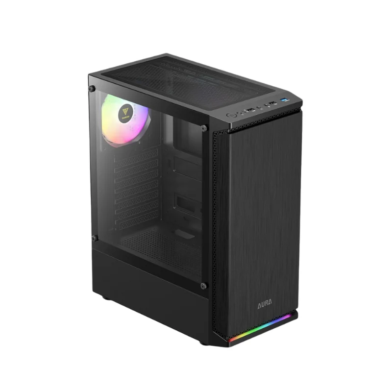 Gabinete Gamer Gamdias Aura Gc8 1 Fan ARGB S/fonte Atx Mid Tower Vidro Temperado Preto Gabinete Gamer Gamdias Aura Gc8 1 Fan ARGB S/fonte Atx Mid Tower Vidro Temperado Preto