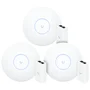 3 Roteadores Wi-fi 6 Access Point 3.0 Gbps + 3 Injetores Poe | 3 U6+ Ubiquiti Com 3 Fontes 48v 15w