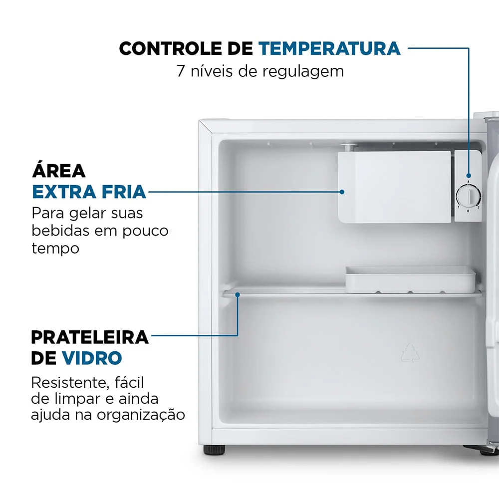 Frigobar Mondial 46l Porta Reversível Branco Fgb-01-w50 Frigobar 50l - Fgb-01-w50 - 220v/60hz Frigobar Mondial 46l Porta Reversível Branco Fgb-01-w50 Frigobar 50l - Fgb-01-w50 - 220v/60hz