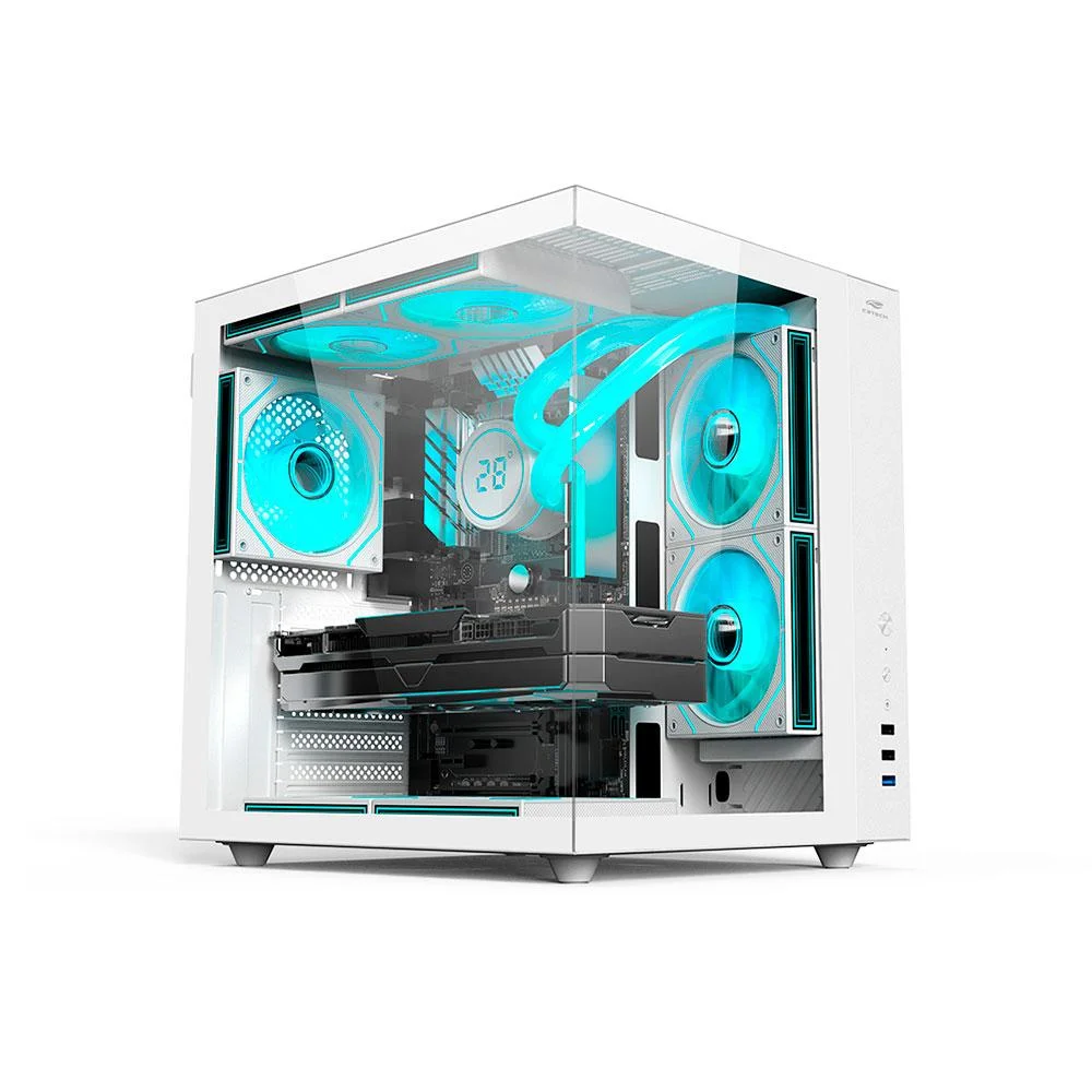 Gabinete Gamer C3tech Aquarius Mt-g920wh Sem Fonte Branco Gabinete Gamer C3tech Aquarius Mt-g920wh Sem Fonte Branco