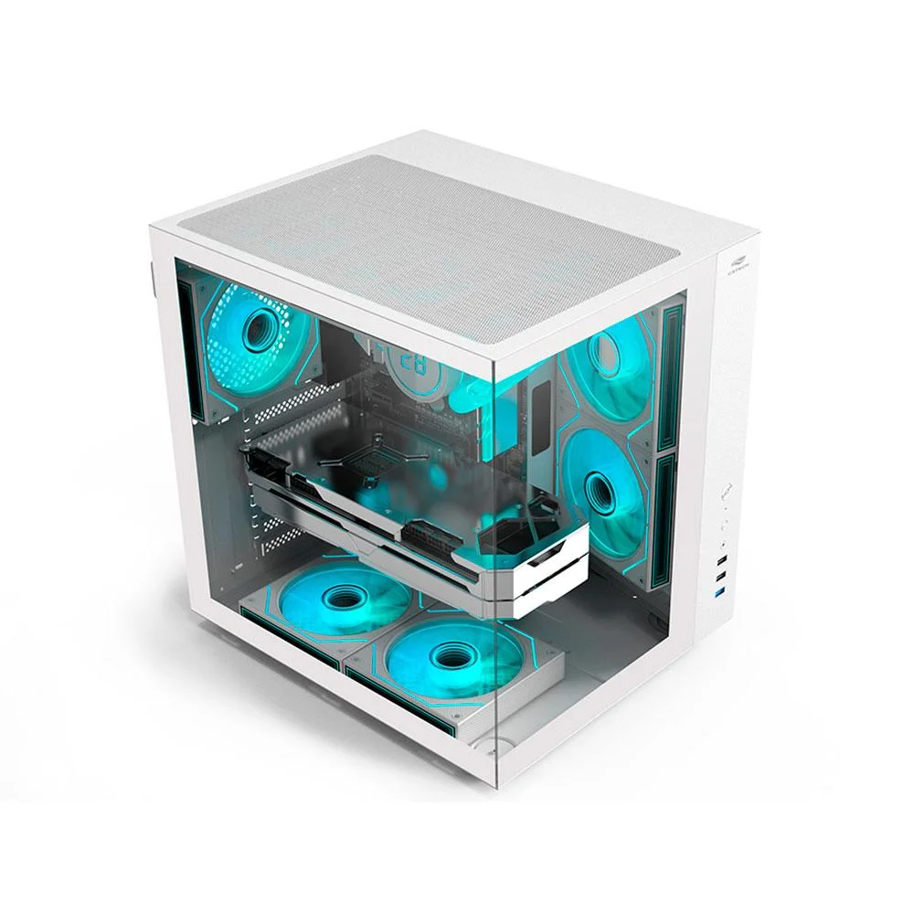Gabinete Gamer C3tech Aquarius Mt-g920wh Sem Fonte Branco Gabinete Gamer C3tech Aquarius Mt-g920wh Sem Fonte Branco