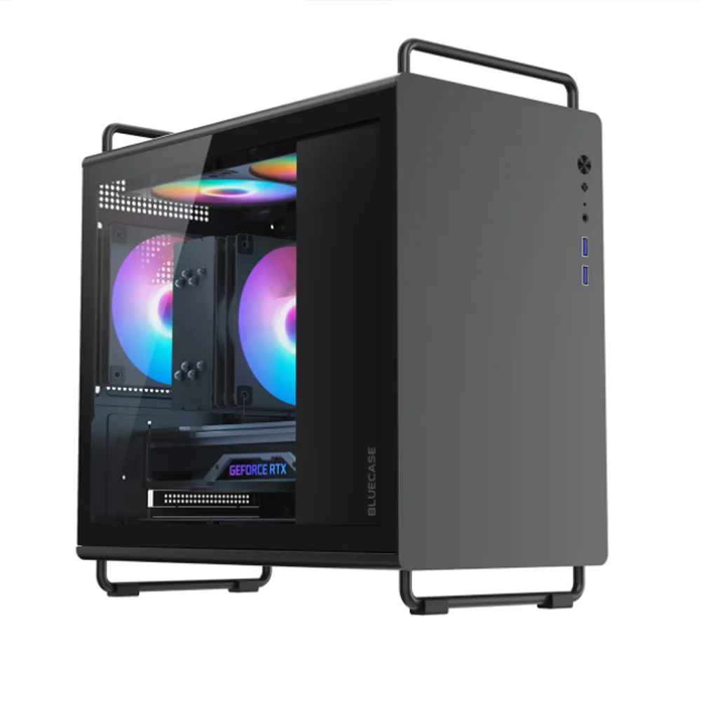 Gabinete Gamer Bg-056 Tiny Pro Preto Bluecase Vidro Gabinete Gamer Bg-056 Tiny Pro Preto Bluecase Vidro
