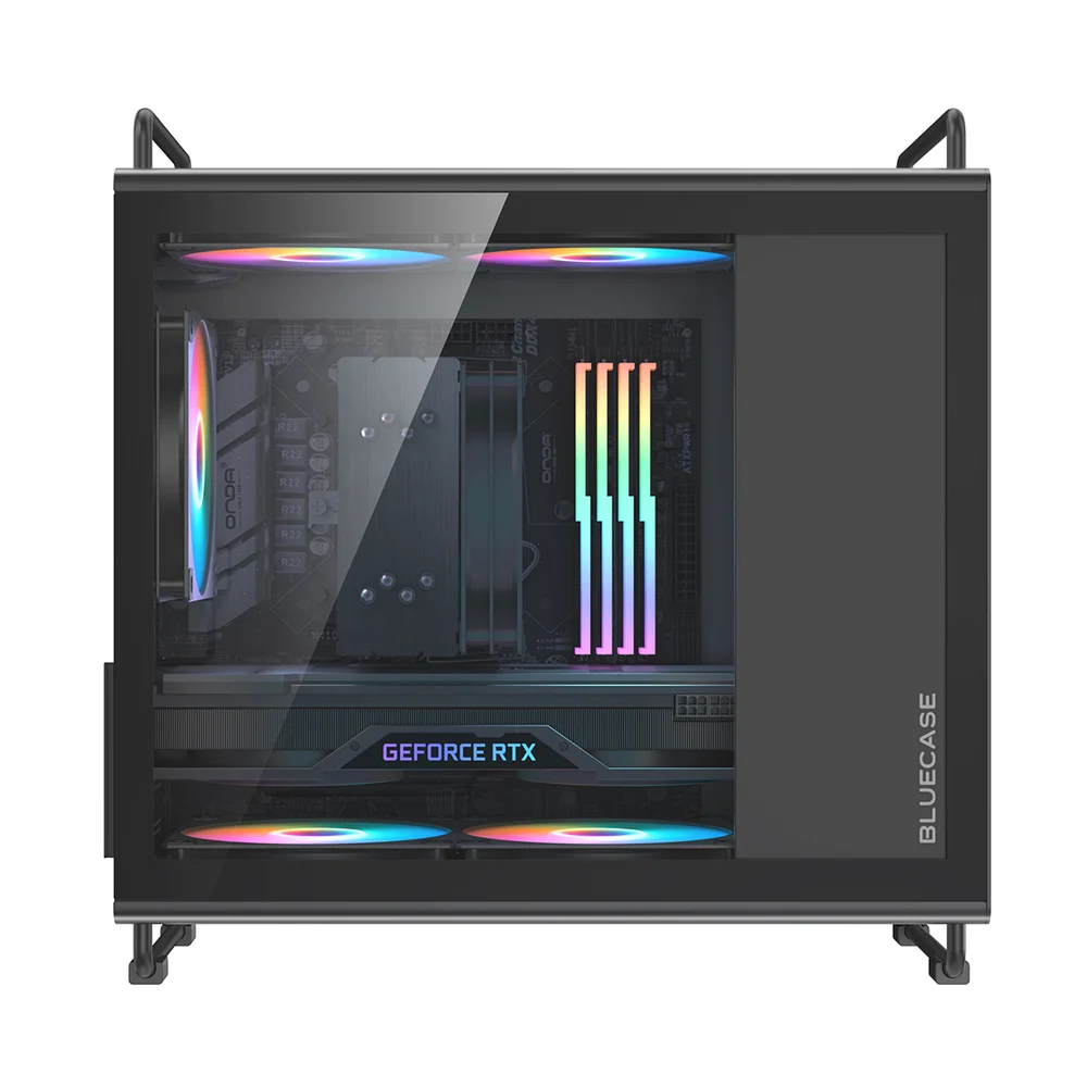 Gabinete Gamer Bg-056 Tiny Pro Preto Bluecase Vidro Gabinete Gamer Bg-056 Tiny Pro Preto Bluecase Vidro