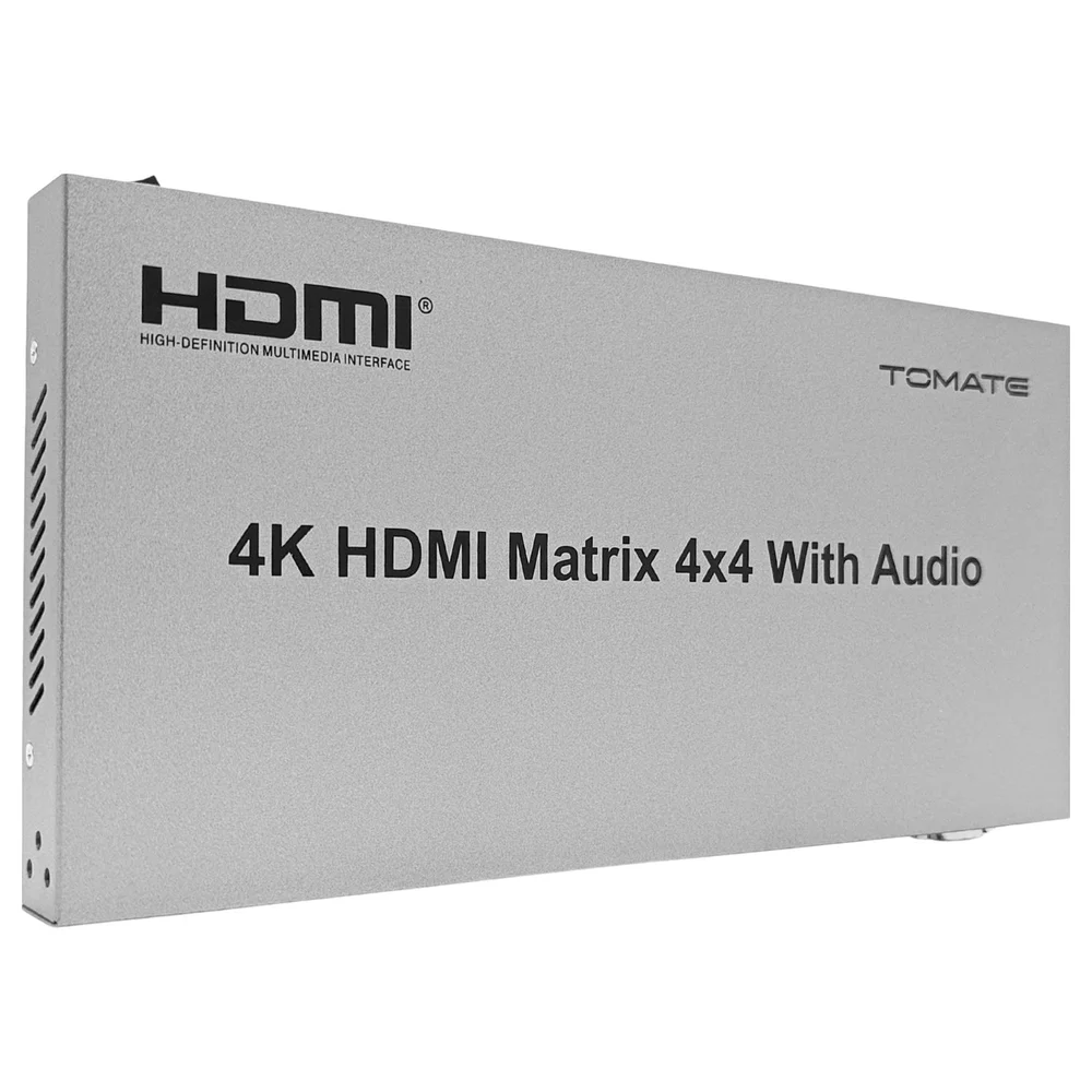 HDMI Matrix 4x4 Com Áudio 4K 30HZ Tomate MHD414