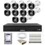 Kit 10 Câmeras Intelbras Vhd 1220 B G8 Full Color Full Hd Visão Noturna Colorida 20m Dvr Mhdx 1116c 1TB