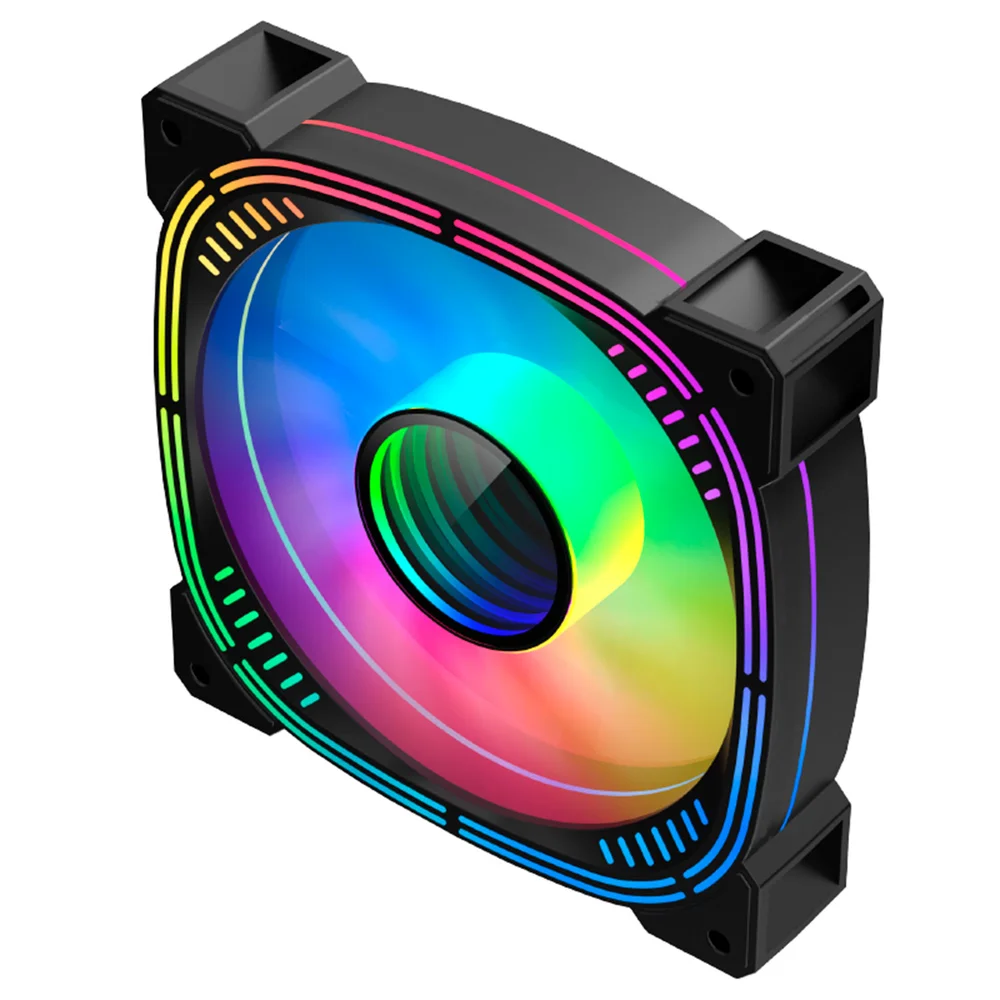 Cooler Fan RGB Hayom, 120mm, Silencioso, 4 Pinos Molex, Efeito Infinity, Tipo Slave, Preto - Fc1310 Cooler Fan RGB Hayom, 120mm, Silencioso, 4 Pinos Molex, Efeito Infinity, Tipo Slave, Preto - Fc1310