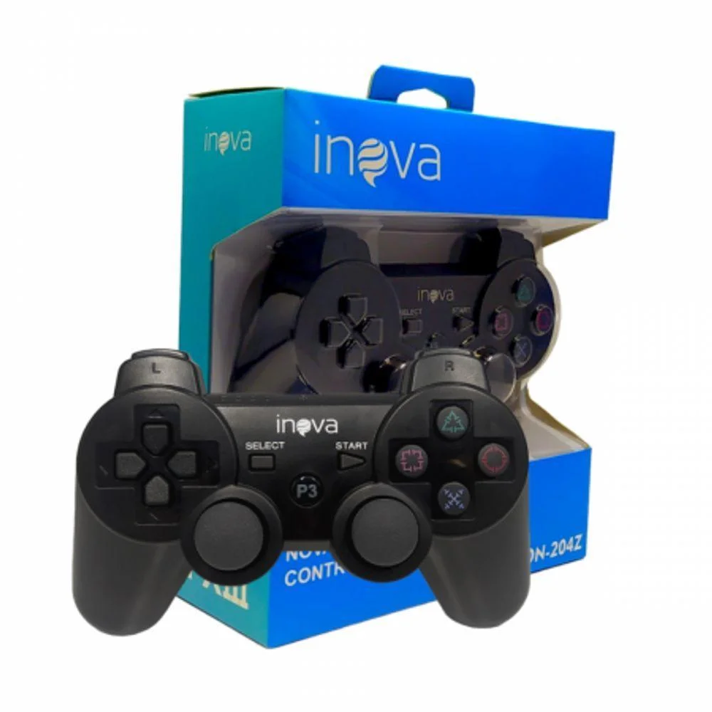 Joypad Inova Controle Dualshock Analogico Sem Fio Ps3 Pxii Cordless 204z