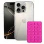 Kit Capa Crystal Slim Para Iphone 16 Pro +  Ventosa - Rosa