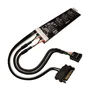 Adaptador USB Interno 9 Pinos da Placa-Mãe, Tipo Hub com 4 Portas, Alimentação SATA, Compatível com controladores de fans e leitores de cartão