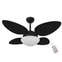 Ventilador Volare Petalo Quad Preto 110v E Controle Remoto