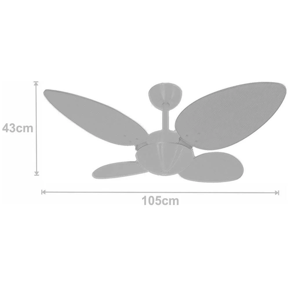 Ventilador De Teto Volare Office Petalo Palmae 220v