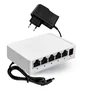Switch Hub 5 Portas Rj45 Gigabit 10/100/1000mbps Lan Com Fonte Bivolt
