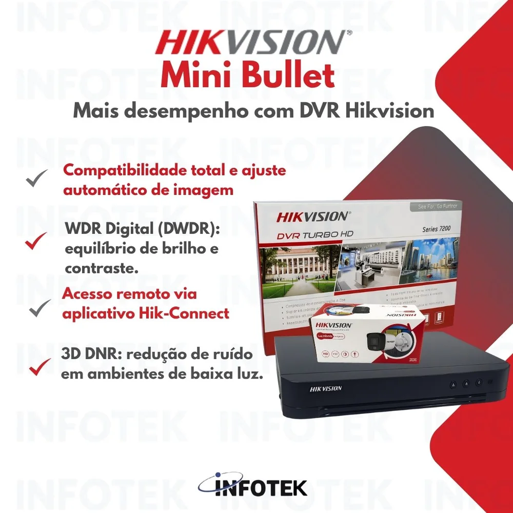 Camera Mini Bullet Hikvison Ds-2ce16k0t-lpfs, 2.8mm, 4mp, 1080p