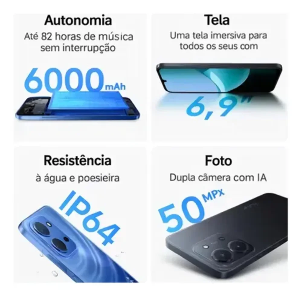 "Celular Xiaomi Redmi 15c 256gb 8GB Ram De 6.9"" 50mp 8mp - Mint Green (global)" - view 3