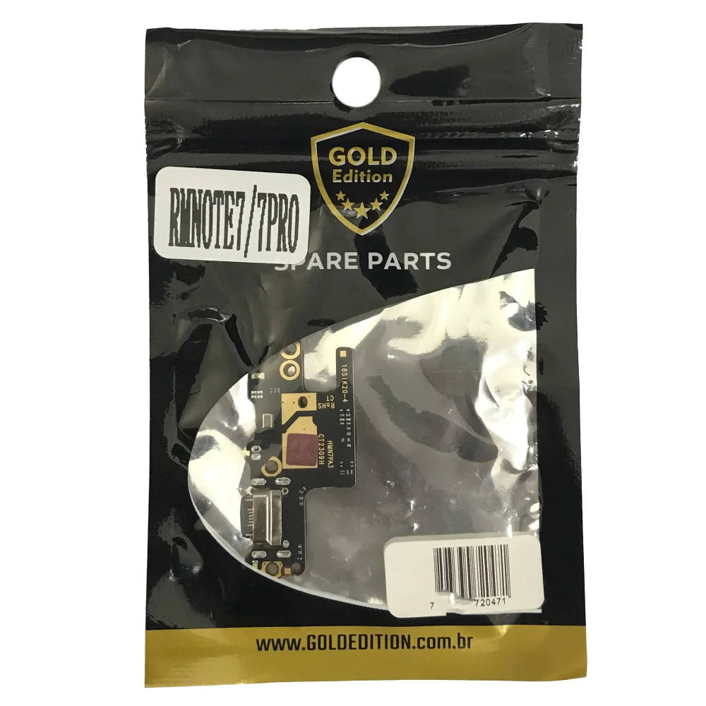 Placa De Carga Gold Edition Compativel Com Redmi Note 7 / Note 7 Pro